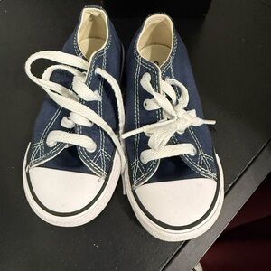 Converse Kids Dark Blue Canvas Sneakers